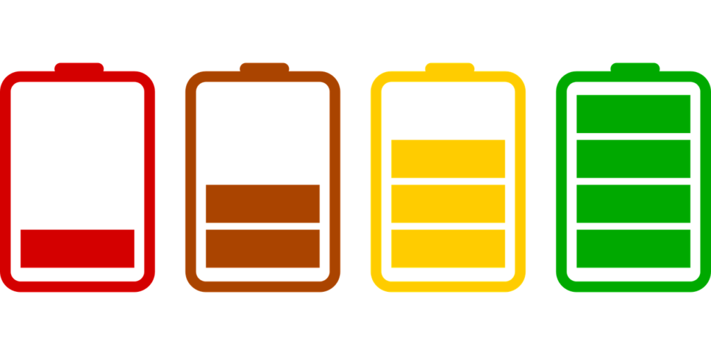 Batterienanzeige mit unterschiedlichem Ladestatus.
Bei der Kreatineinnahme ergibt eine Ladephase durchaus Sinn.